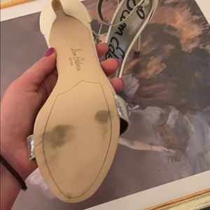 Sam Edelman Shoes - Sam Edelman silver and white heels Sam Edelman Shoes - Sam Edelman silver and white heels